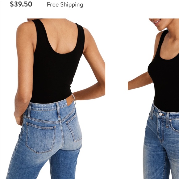 Madewell Tops - Madewell Black Tank Bodysuit